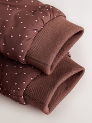 Brown Spotted Hooded Padded Baby Jacket (0mths-2yrs) - Image 11 of 12