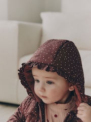 Brown Spotted Hooded Padded Baby Jacket (0mths-2yrs) - Image 5 of 12