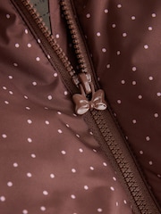 Brown Spotted Hooded Padded Baby Jacket (0mths-2yrs) - Image 9 of 12