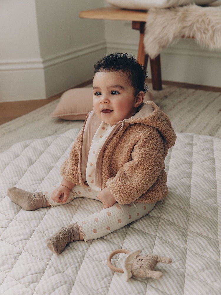 Neutral Borg Bunny Embroidered Back Popper Through - Baby Jacket (0mths-2yrs) - Larawan 2 ng 2 Neutral Borg Bunny Embroidered Back Popper Through - Baby Jacket (0mths-2yrs) - Larawan 2 ng 2