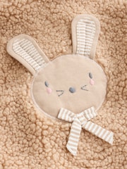 Neutral Borg Bunny Embroidered Back Popper Through Baby Jacket (0mths-2yrs) - Image 9 of 9