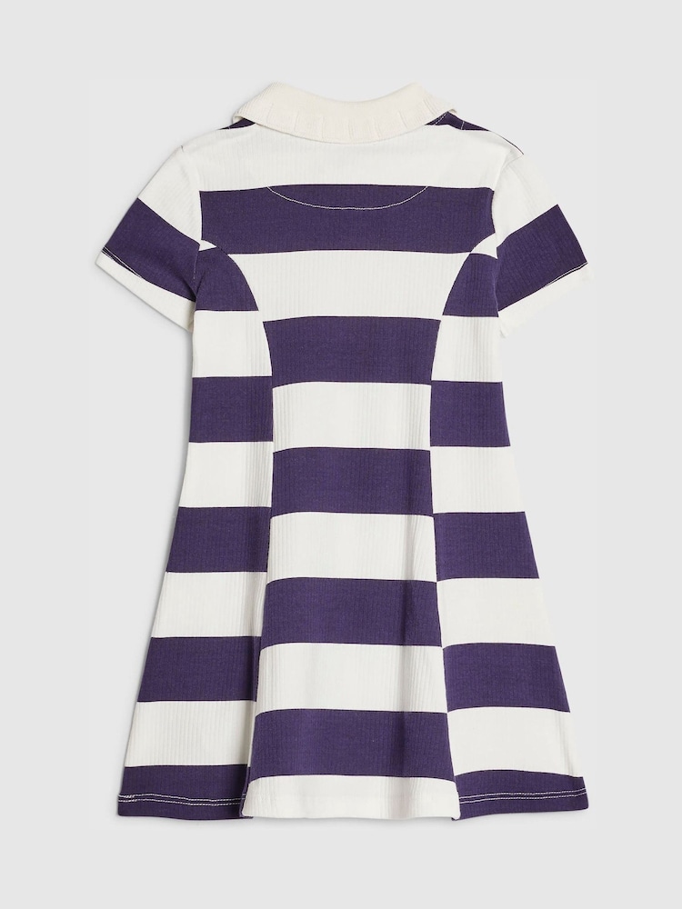 River Island Blue Stripe Rugby Polo Dress - Image 2 of 4