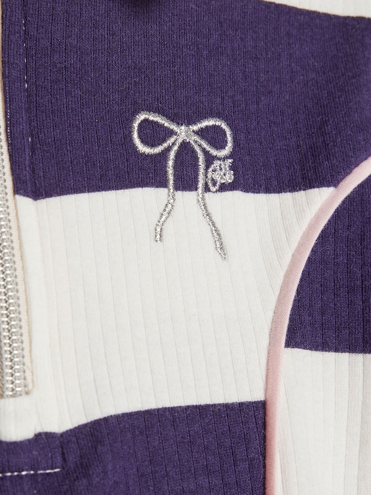 River Island Blue Stripe Rugby Polo Dress - Image 4 of 4
