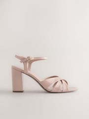 Nude Standard/Wide Fit Forever Comfort® Block Heel Sandals - Image 1 of 9