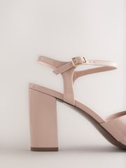 Nude Standard/Wide Fit Forever Comfort® Block Heel Sandals - Image 7 of 9