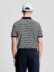 Lyle & Scott Black Golf Stripe Polo Shirt - Image 2 of 5