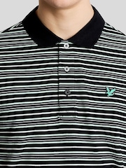 Lyle & Scott Black Golf Stripe Polo Shirt - Image 3 of 5