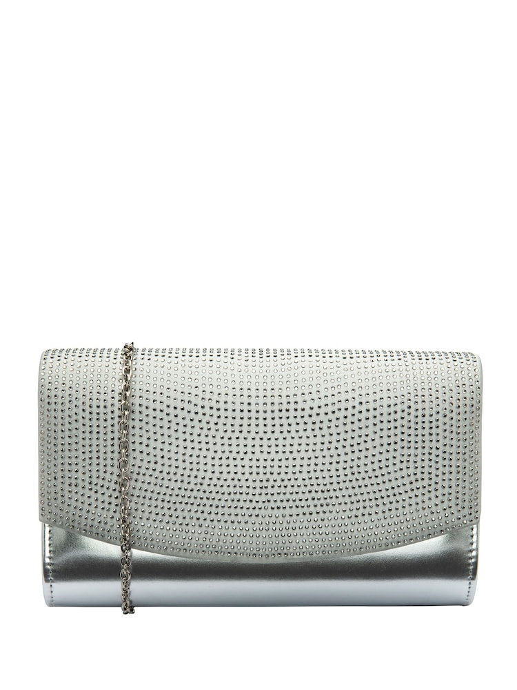 Ravel Silver Chain with Clutch Bag - Image 1 of 4 Ravel Silver Chain with Clutch Bag - Image 1 of 4
