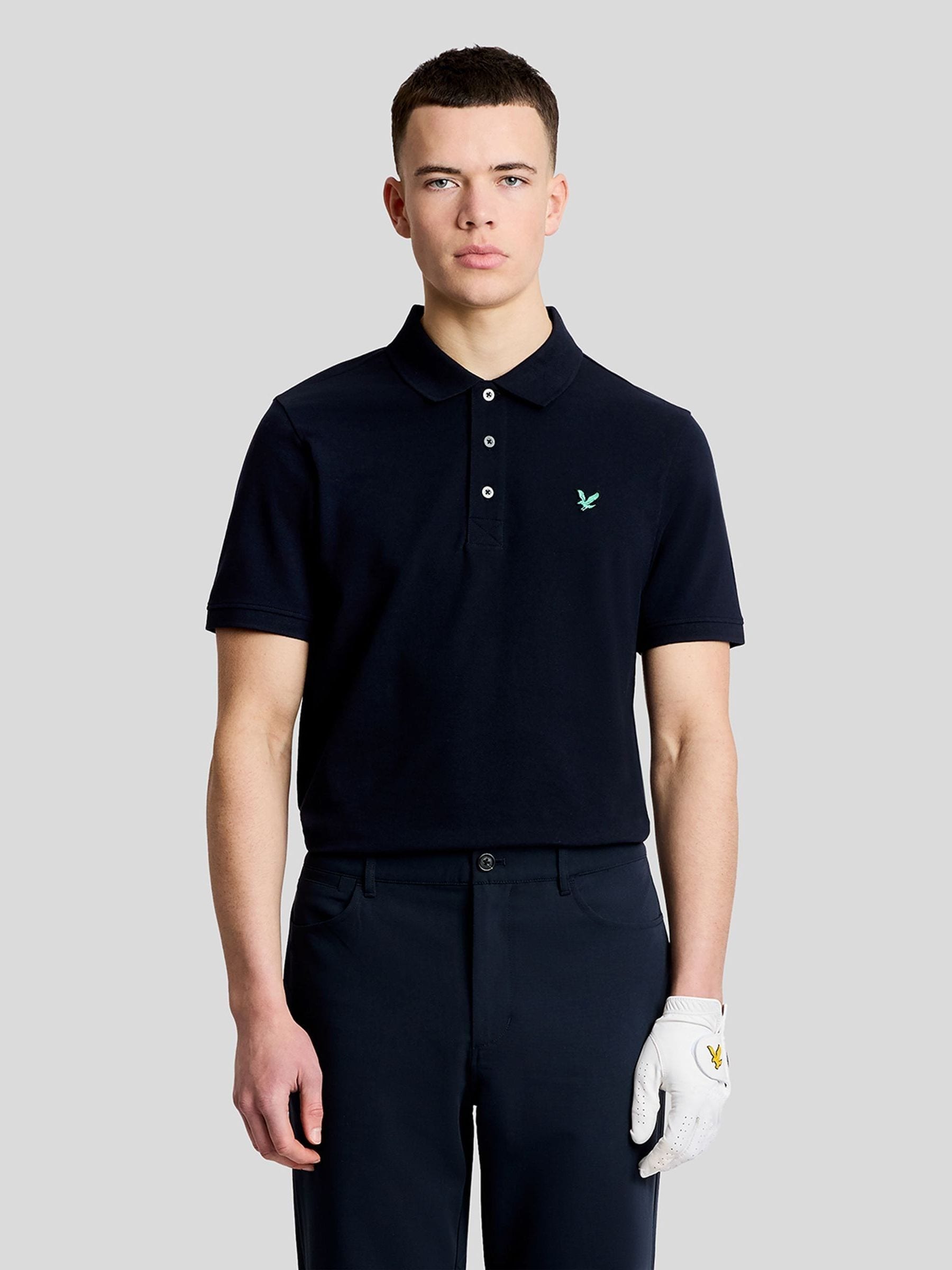 Lyle And Scott Men's Lyle & Scott Golf Green Eagle Polo Shirt Blue Extra Large - Image 5
