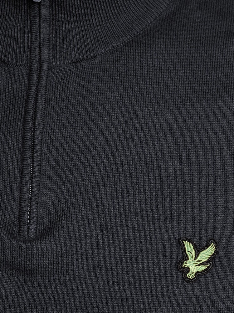 Lyle & Scott Grey Golf Polyblend Quarter Zip Jumper - Image 6 of 6 Lyle & Scott Grey Golf Polyblend Quarter Zip Jumper - Image 6 of 6