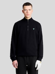 Lyle & Scott Black Golf Quarter Zip Mildayer Sweat Top - Image 1 of 6