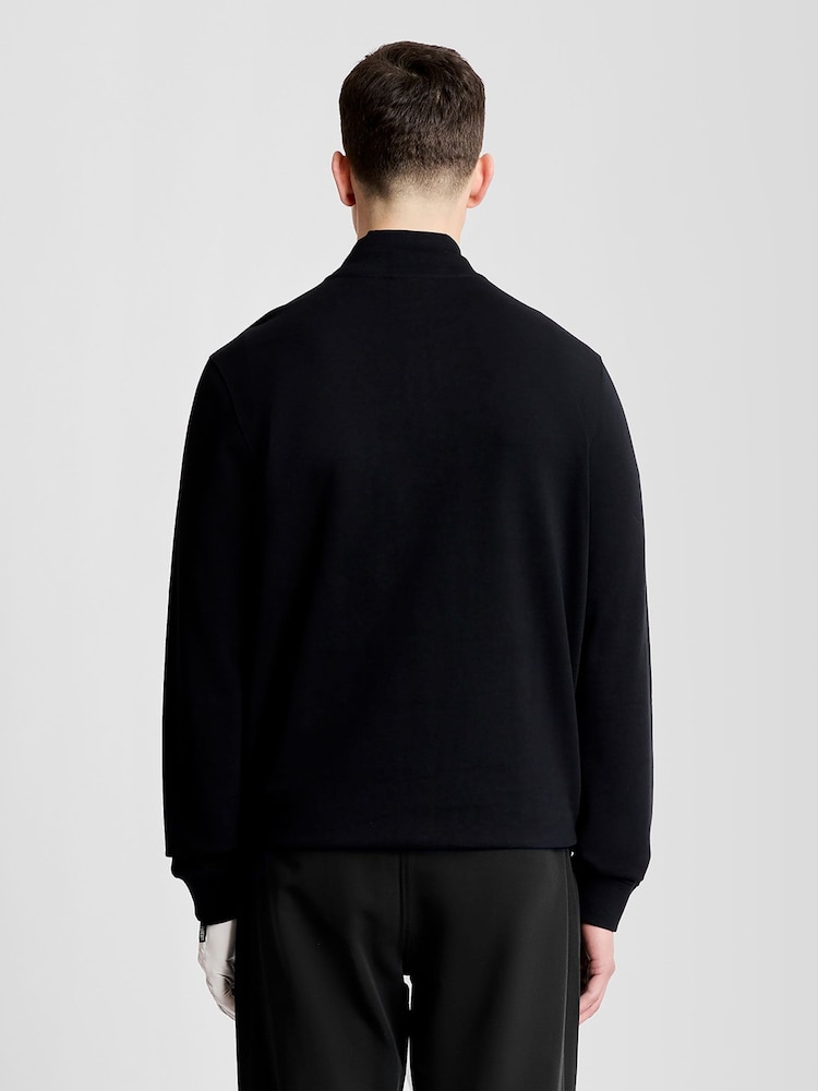Lyle & Scott Black Golf Quarter Zip Mildayer Sweat Top - Image 2 of 6 Lyle & Scott Black Golf Quarter Zip Mildayer Sweat Top - Image 2 of 6