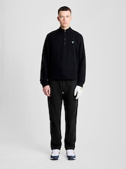 Lyle & Scott Black Golf Quarter Zip Mildayer Sweat Top - Image 3 of 6