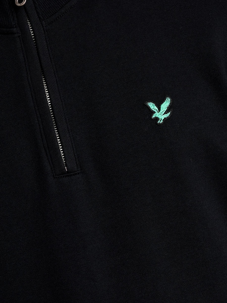 Lyle & Scott Black Golf Quarter Zip Mildayer Sweat Top - Image 6 of 6 Lyle & Scott Black Golf Quarter Zip Mildayer Sweat Top - Image 6 of 6