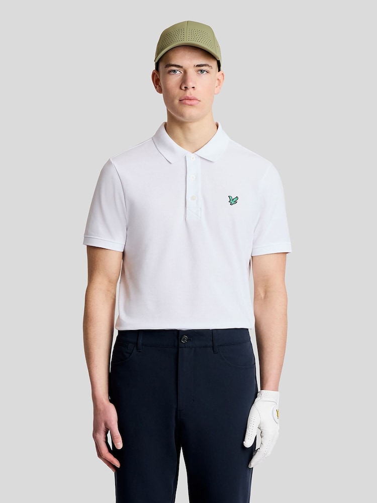 Lyle & Scott White Golf Tech Polo Shirt - Image 1 of 5