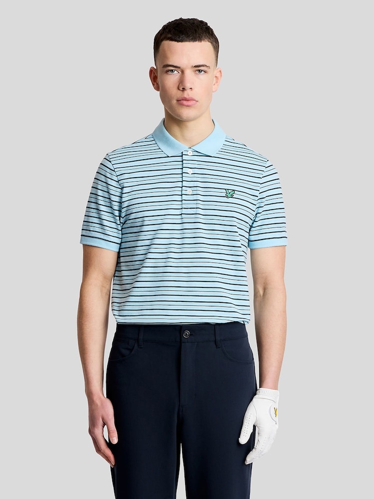 블루 - Lyle & Scott 골프 테크 폴로 셔츠 - 4의 이미지 1