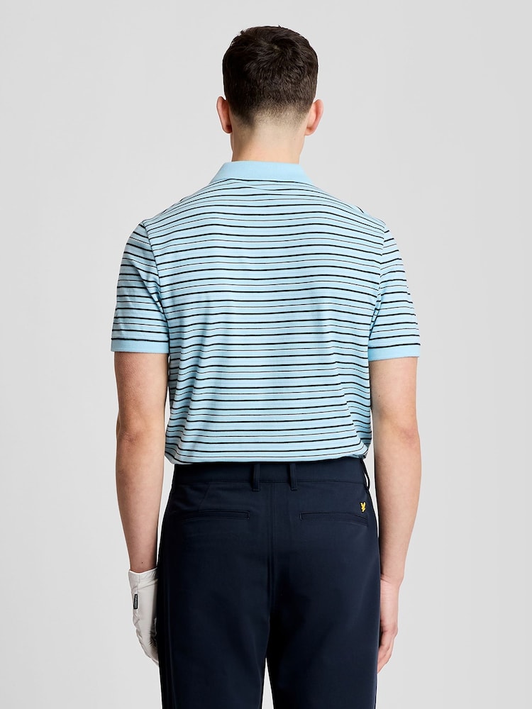 블루 - Lyle & Scott 골프 테크 폴로 셔츠 - 4의 이미지 2