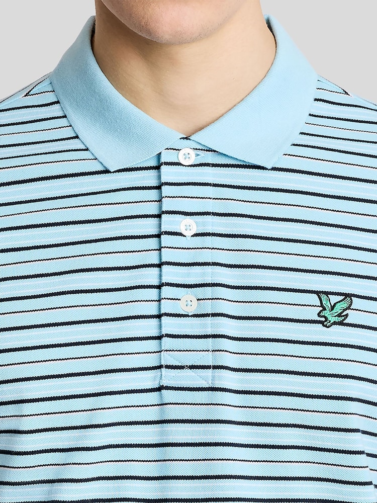 블루 - Lyle & Scott 골프 테크 폴로 셔츠 - 4의 이미지 4