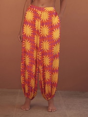 Eleanor Bowmer Pink/Yellow Balloon Beach Trousers - Image 4 of 5