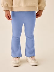 Light Blue Ribbed Flare Leggings (3mths-7yrs) - Image 1 of 3