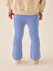 Light Blue Ribbed Flare Leggings (3mths-7yrs) - Image 3 of 3