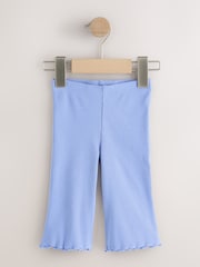 Light Blue Rib Flare Leggings (3mths-7yrs) - Image 4 of 7