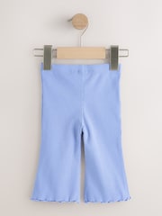 Light Blue Rib Flare Leggings (3mths-7yrs) - Image 5 of 7