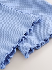 Light Blue Rib Flare Leggings (3mths-7yrs) - Image 7 of 7