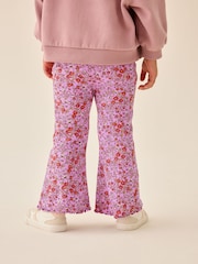 Purple Ditsy Floral Floral Flare Leggings (3mths-7yrs) - Image 3 of 8