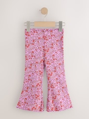 Purple Ditsy Floral Floral Flare Leggings (3mths-7yrs) - Image 5 of 8
