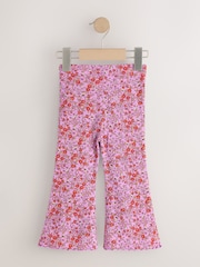 Purple Ditsy Floral Floral Flare Leggings (3mths-7yrs) - Image 6 of 8