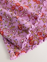 Purple Ditsy Floral Floral Flare Leggings (3mths-7yrs) - Image 7 of 8
