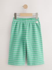 Grün/Pink gestreift - Gerippte Hose mit weitem Bein (3 Monate–7 Jahre) - Bild 4 von 7