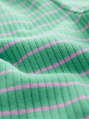 Grün/Pink gestreift - Gerippte Hose mit weitem Bein (3 Monate–7 Jahre) - Bild 6 von 7