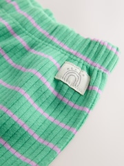 Grün/Pink gestreift - Gerippte Hose mit weitem Bein (3 Monate–7 Jahre) - Bild 7 von 7