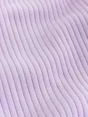 Lilac Purple Ribbed Wide Leg Trousers (3mths-7yrs) - Image 8 of 8