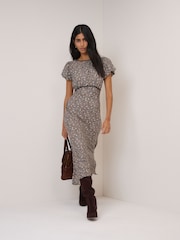 Nobodys Child Black Petite Sicily Midi Dress - Image 1 of 5