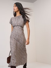 Nobodys Child Black Petite Sicily Midi Dress - Image 3 of 5