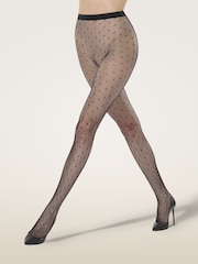 Wolford Black Dotted Net Tight - Image 1 of 4