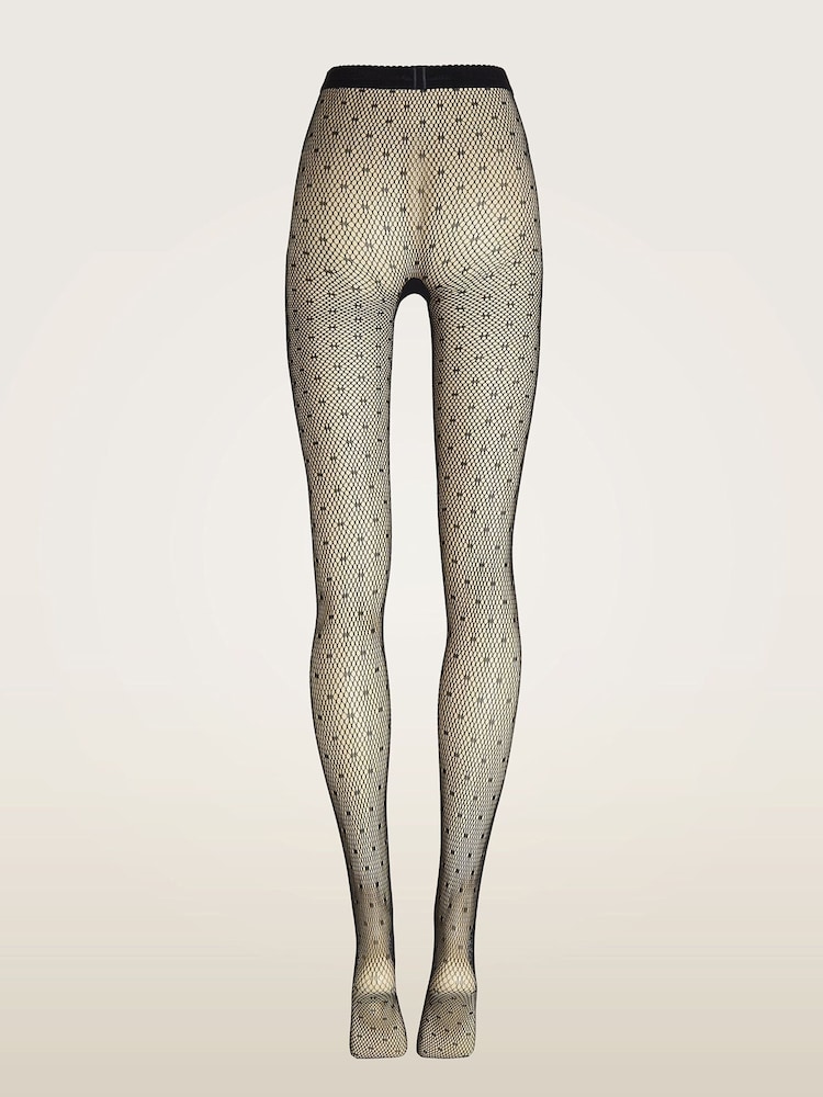 Wolford Black Dotted Net Tight - Image 4 of 4