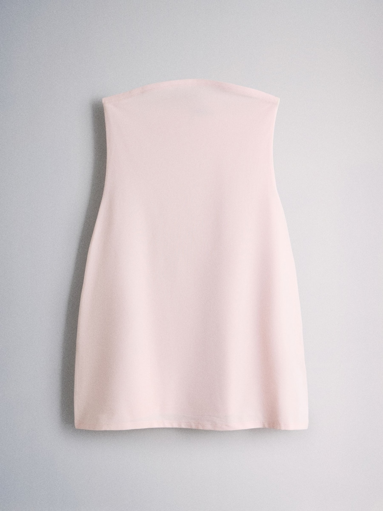 light pink jersey dress Cazy Light Pink Jersey Knit Twist-Front Maxi Dress