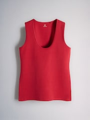 The Set 4 Pack Deep Scoop Slim Fit Vest Red/Navy Blue/ White - Image 4 of 7