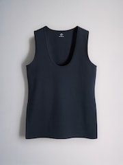 The Set 4 Pack Deep Scoop Slim Fit Vest Red/Navy Blue/ White - Image 5 of 7