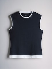 The Set 3 Pack Double Layer Vests Navy Blue/Light Blue/Red - Image 2 of 6