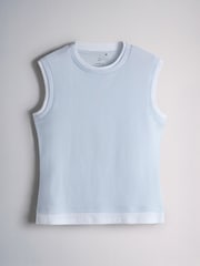 The Set 3 Pack Double Layer Vests Navy Blue/Light Blue/Red - Image 4 of 6