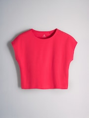 The Set 4 Pack Cap Sleeve Cropped T-Shirts Pink/Brown/Neutral/Cream - Image 2 of 7