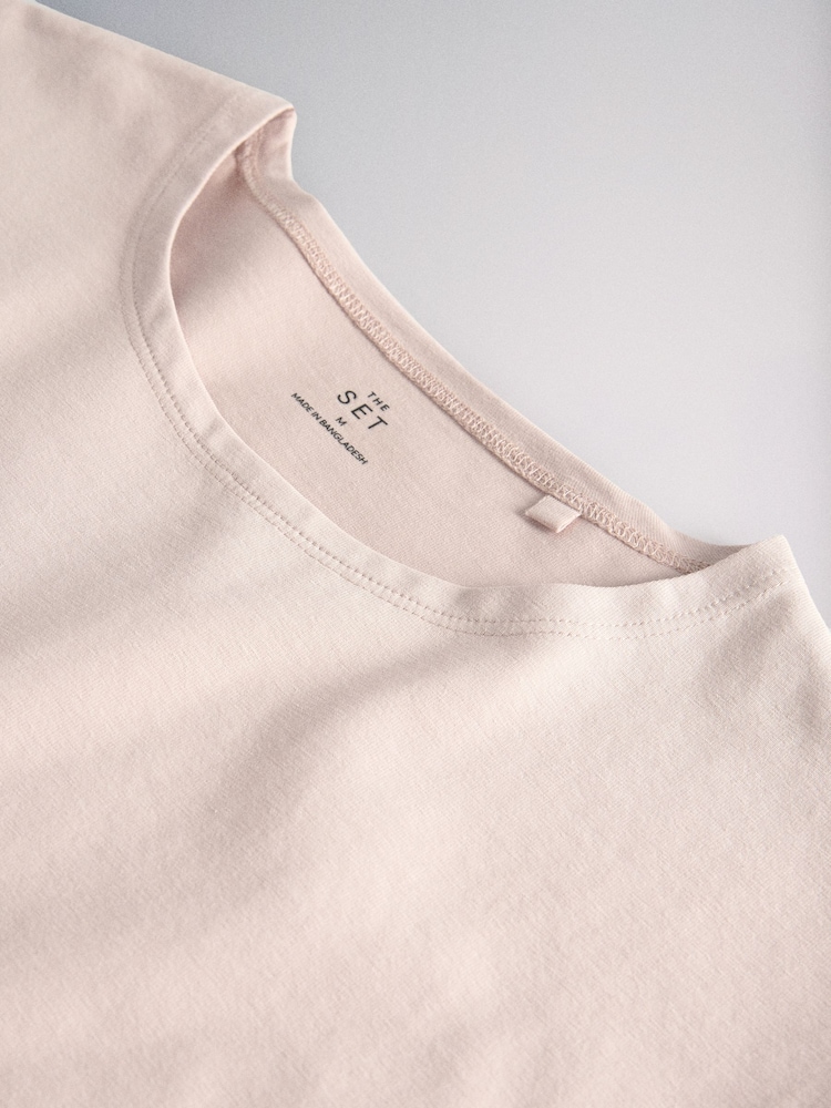 The Set 4 Pack Cap Sleeve Cropped T-Shirts Pink/Brown/Neutral/Cream - Image 7 of 7 The Set 4 Pack Cap Sleeve Cropped T-Shirts Pink/Brown/Neutral/Cream - Image 7 of 7