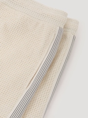 Reiss Off White Sedaros Cotton-Blend Side-Tape Crochet Shorts - Image 6 of 6