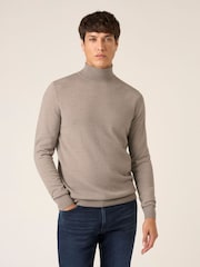 Marrón - Suéter en mezcla de merino con cuello vuelto Russ de Skopes - Imagen 2 de 5