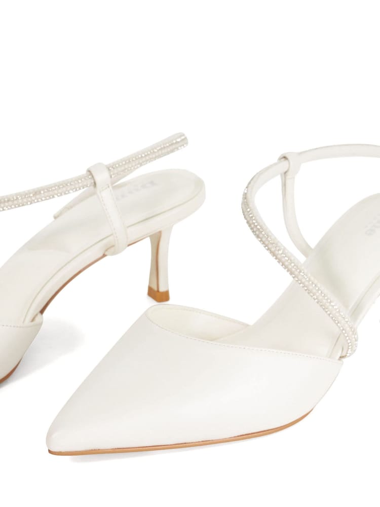 Dune London White Corsage T-Bar Embellished Wedding Shoes - Image 5 of 5 Dune London White Corsage T-Bar Embellished Wedding Shoes - Image 5 of 5
